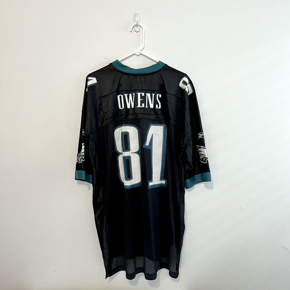 2000s Terrell Owens #81 Philadelphia Eagles Onfield Reebok black jersey Y2k XXL